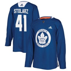 Anthony Stolarz Toronto Maple Leafs Men's Adidas Authentic Royal Practice Jersey