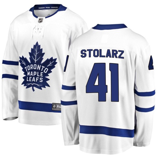 Anthony Stolarz Toronto Maple Leafs Men's Fanatics Branded White Breakaway Away Jersey