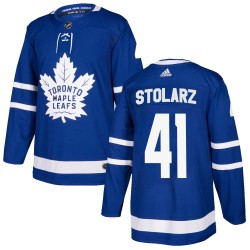Anthony Stolarz Toronto Maple Leafs Youth Adidas Authentic Blue Home Jersey