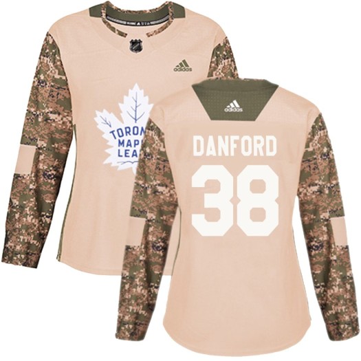 Ben Danford Toronto Maple Leafs Women's Adidas Authentic Camo Veterans Day Practice Jersey