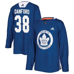 Ben Danford Toronto Maple Leafs Youth Adidas Authentic Royal Practice Jersey