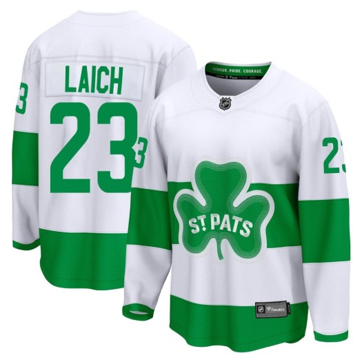 Brooks Laich Toronto Maple Leafs Youth Fanatics Branded Premier White Breakaway St. Patricks Alternate Jersey