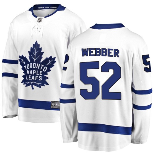 Cade Webber Toronto Maple Leafs Men's Fanatics Branded White Breakaway Away Jersey