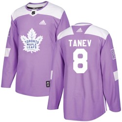 Chris Tanev Toronto Maple Leafs Youth Adidas Authentic Purple Fights Cancer Practice Jersey