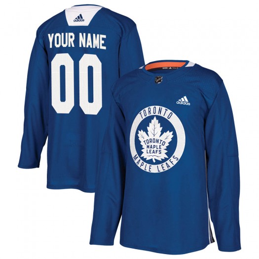 Custom Toronto Maple Leafs Men's Adidas Authentic Royal Practice Jersey