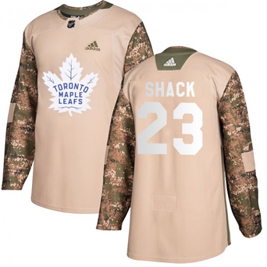 Eddie Shack Toronto Maple Leafs Youth Adidas Authentic Camo Veterans Day Practice Jersey