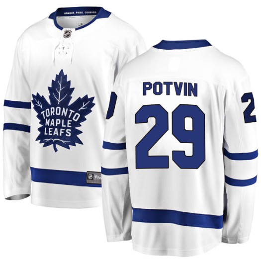 Felix Potvin Toronto Maple Leafs Youth Fanatics Branded White Breakaway Away Jersey