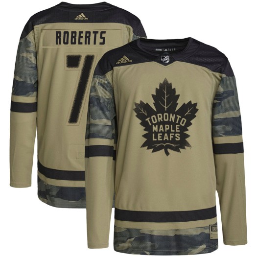 Gary Roberts Toronto Maple Leafs Men's Adidas Authentic Camo Military Appreciation Practice Jersey