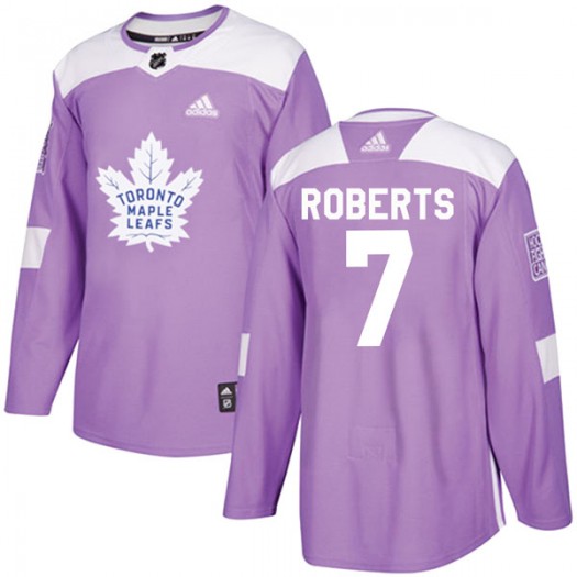 Gary Roberts Toronto Maple Leafs Men's Adidas Authentic Purple Fights Cancer Practice Jersey