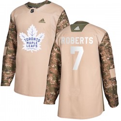 Gary Roberts Toronto Maple Leafs Youth Adidas Authentic Camo Veterans Day Practice Jersey