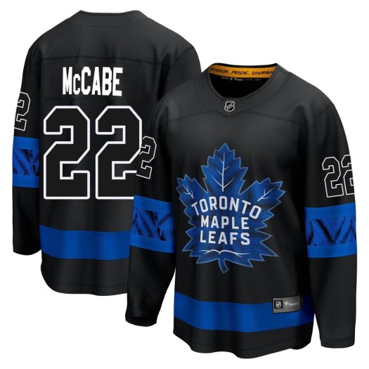 Jake McCabe Toronto Maple Leafs Youth Fanatics Branded Premier Black Breakaway Alternate Jersey