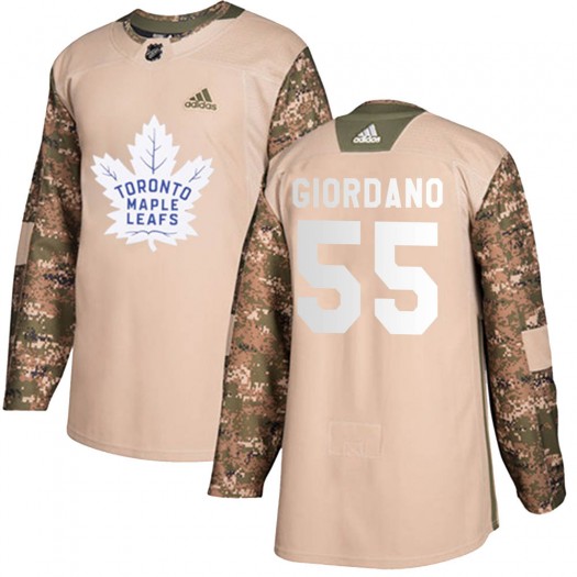 Mark Giordano Toronto Maple Leafs Men's Adidas Authentic Camo Veterans Day Practice Jersey