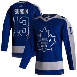 Mats Sundin Toronto Maple Leafs Men's Adidas Authentic Blue 2020/21 Reverse Retro Jersey