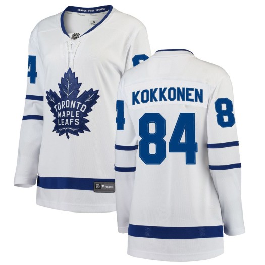Mikko Kokkonen Toronto Maple Leafs Women's Fanatics Branded White Breakaway Away Jersey