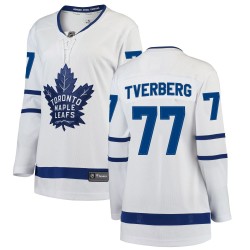 Ryan Tverberg Toronto Maple Leafs Women's Fanatics Branded White Breakaway Away Jersey