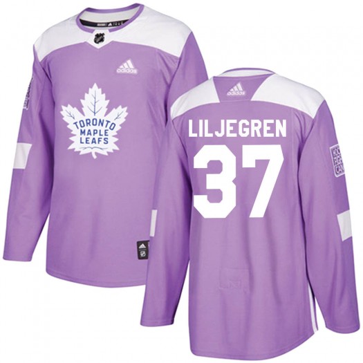 Timothy Liljegren Toronto Maple Leafs Men's Adidas Authentic Purple Fights Cancer Practice Jersey