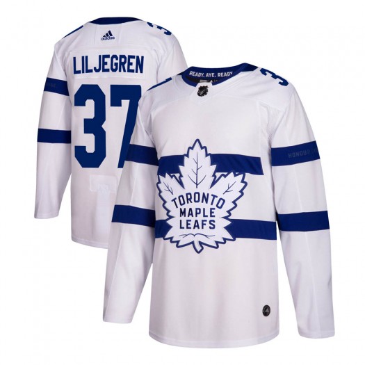 Timothy Liljegren Toronto Maple Leafs Men's Adidas Authentic White 2018 Stadium Series Jersey