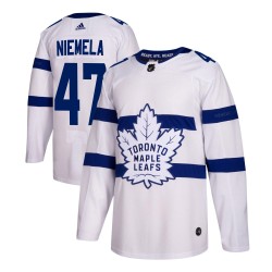 Topi Niemela Toronto Maple Leafs Men's Adidas Authentic White 2018 Stadium Series Jersey