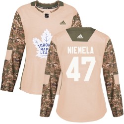 Topi Niemela Toronto Maple Leafs Women's Adidas Authentic Camo Veterans Day Practice Jersey