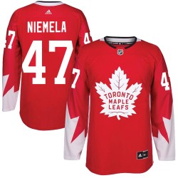 Topi Niemela Toronto Maple Leafs Youth Adidas Authentic Red Alternate Jersey