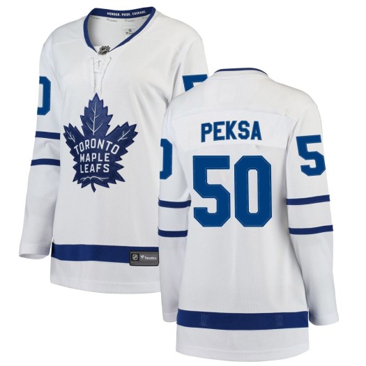 Vyacheslav Peksa Toronto Maple Leafs Women's Fanatics Branded White Breakaway Away Jersey