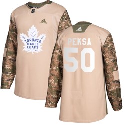 Vyacheslav Peksa Toronto Maple Leafs Youth Adidas Authentic Camo Veterans Day Practice Jersey